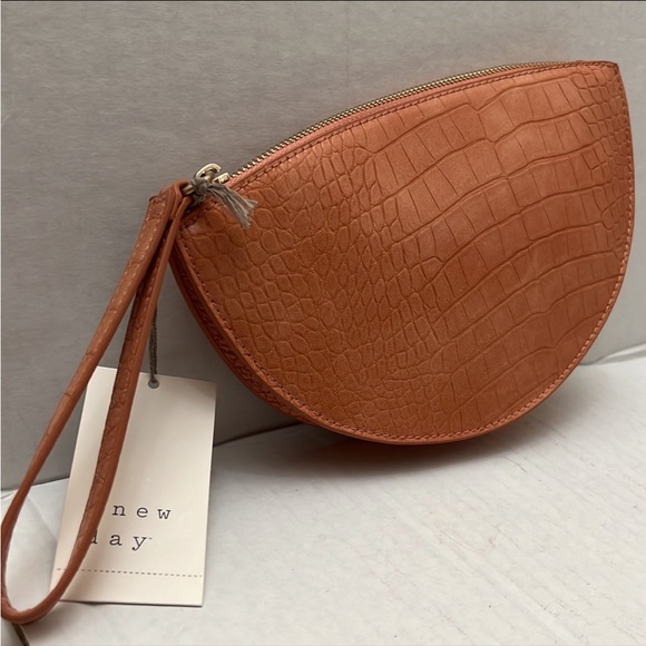 a new day Handbags - A New Day Half Circle Crocodile Wristlet - Clutch